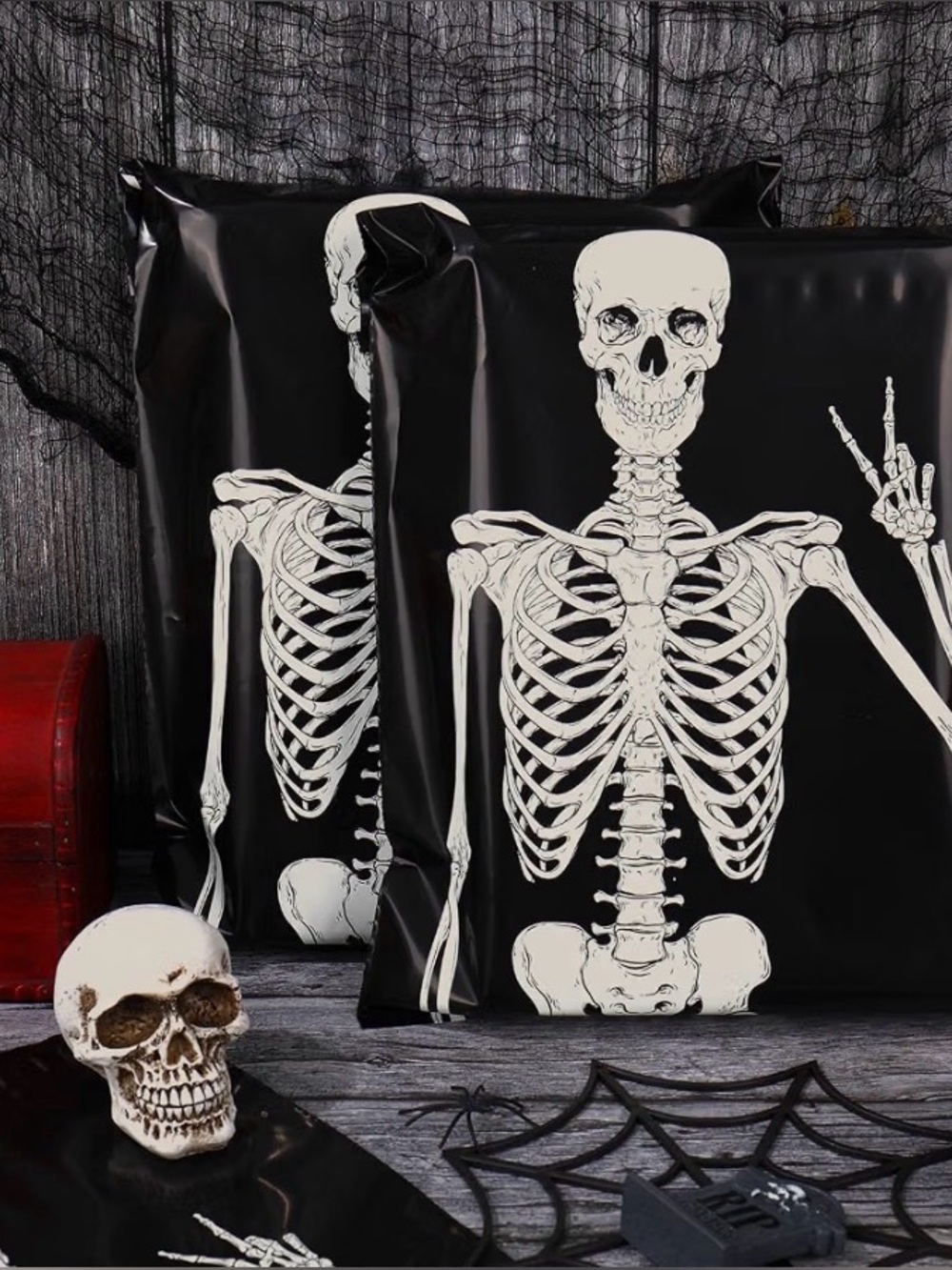 Halloween Skeleton 🩻 Polys-10x13 (10ct)